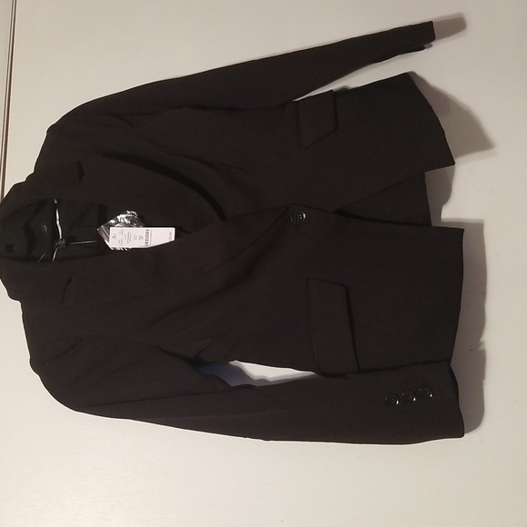 New White House Black Market Blazer Black All Season Suit Jacket Regular Petite - Picture 4 of 9